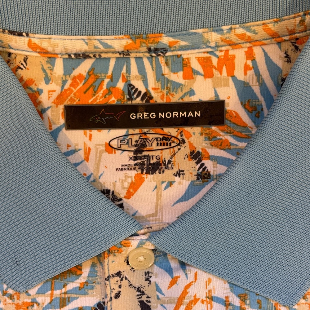 Greg Norman Collection Multicolor Pattern Polo - Picture 4 of 6
